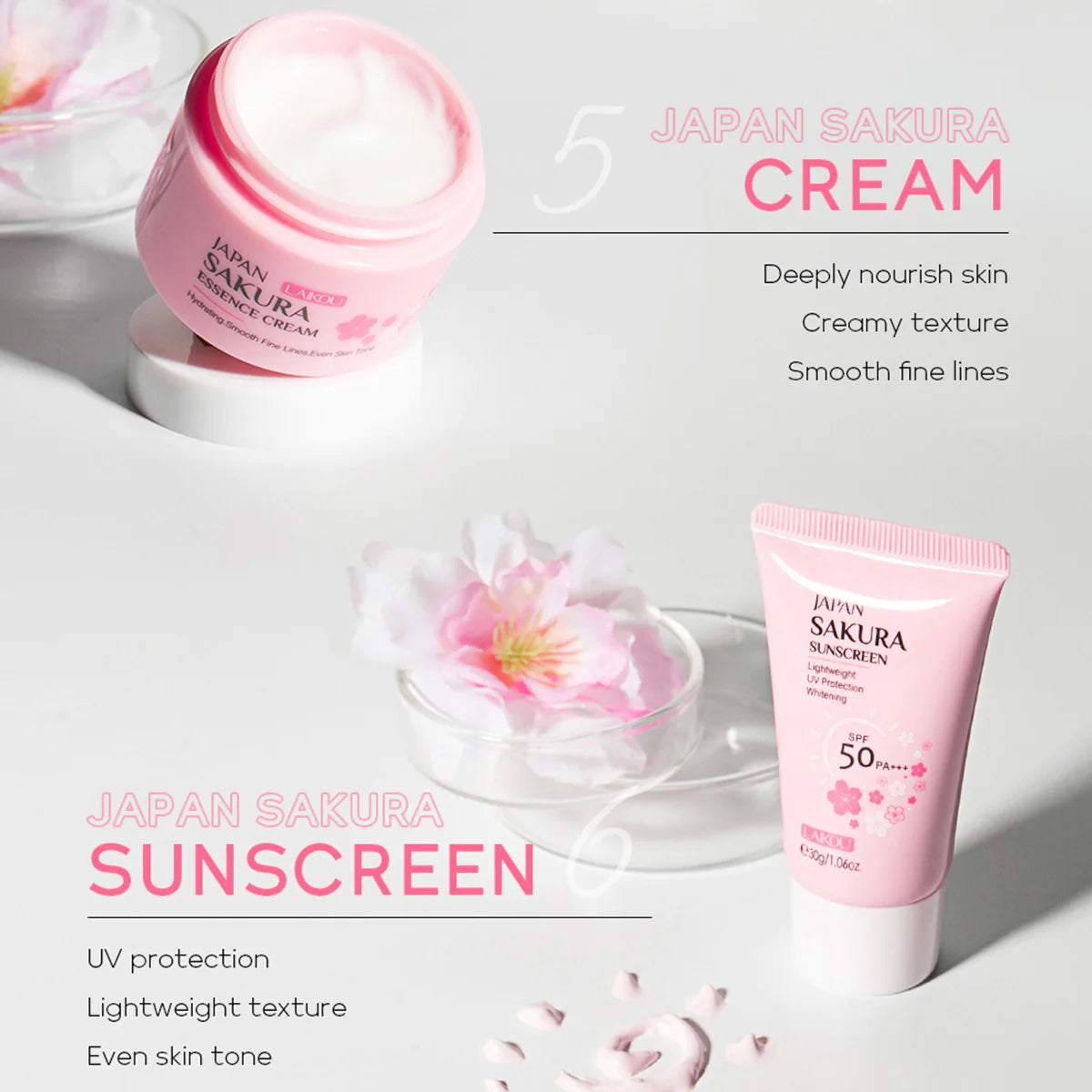Sweet Kiss – Japanese Sakura Skincare Set (4-Piece Glow Ritual)